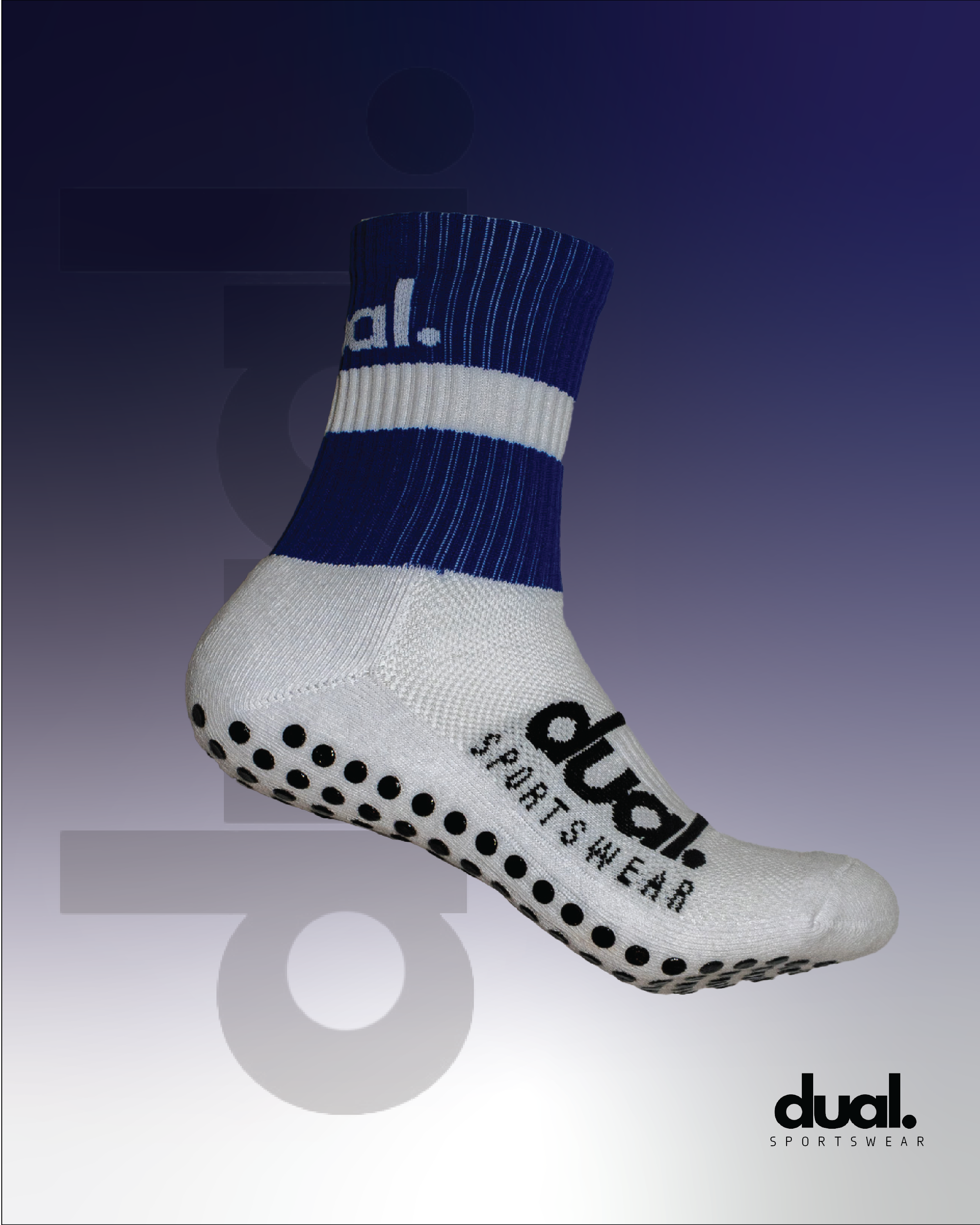 DUAL Performance Socks - Blue/White
