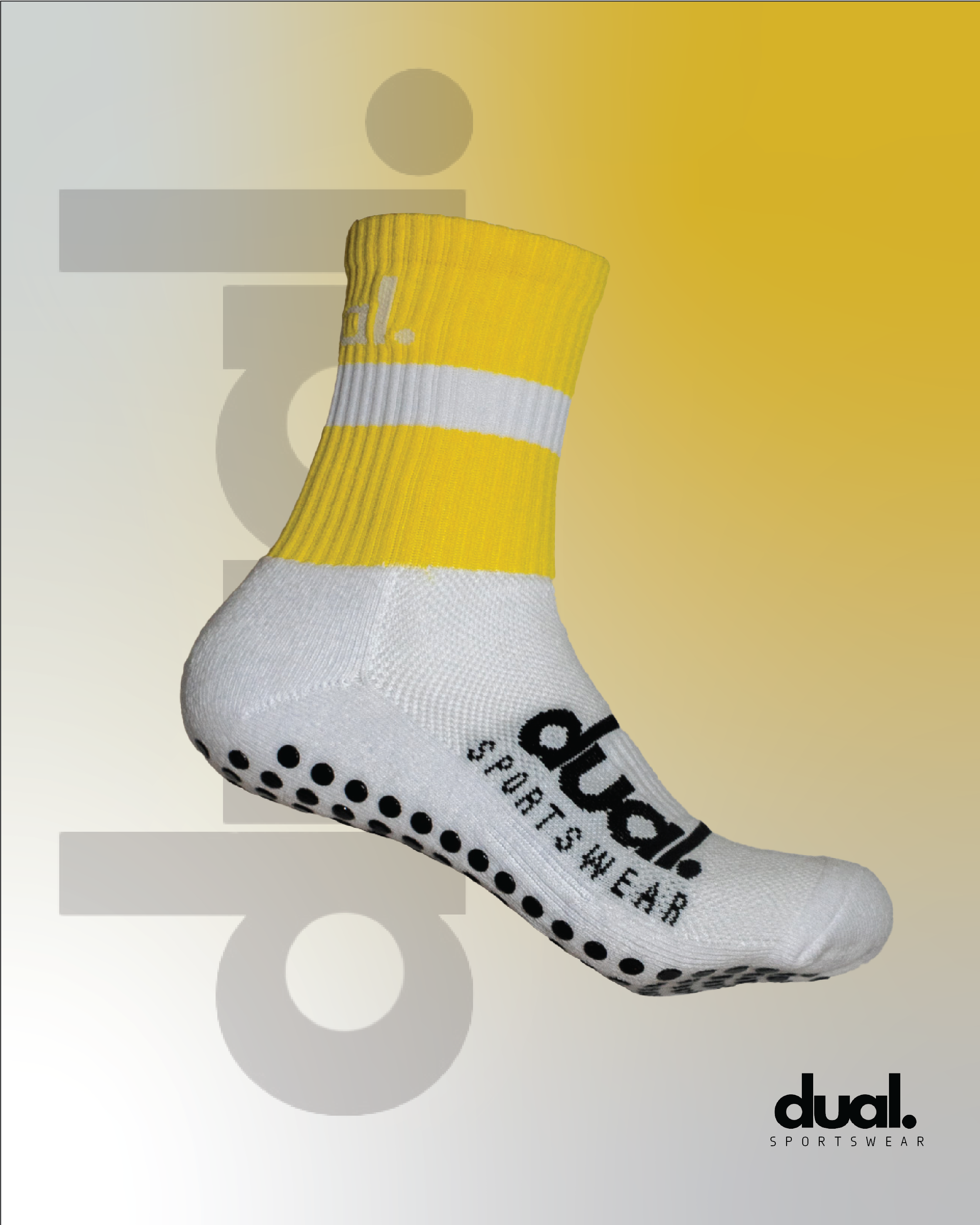 DUAL Performance Socks - Yellow/White