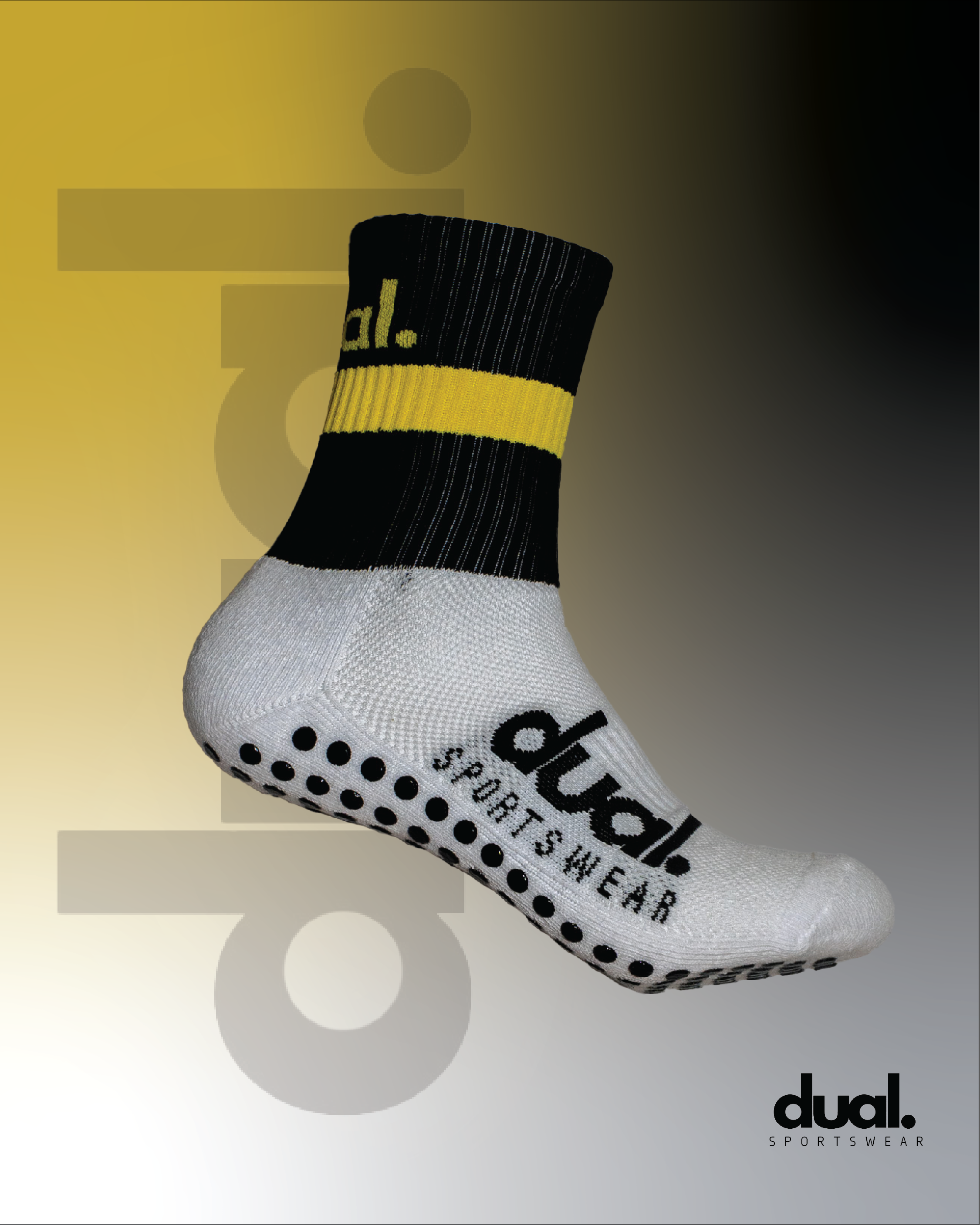DUAL Performance Socks - Black/Yellow