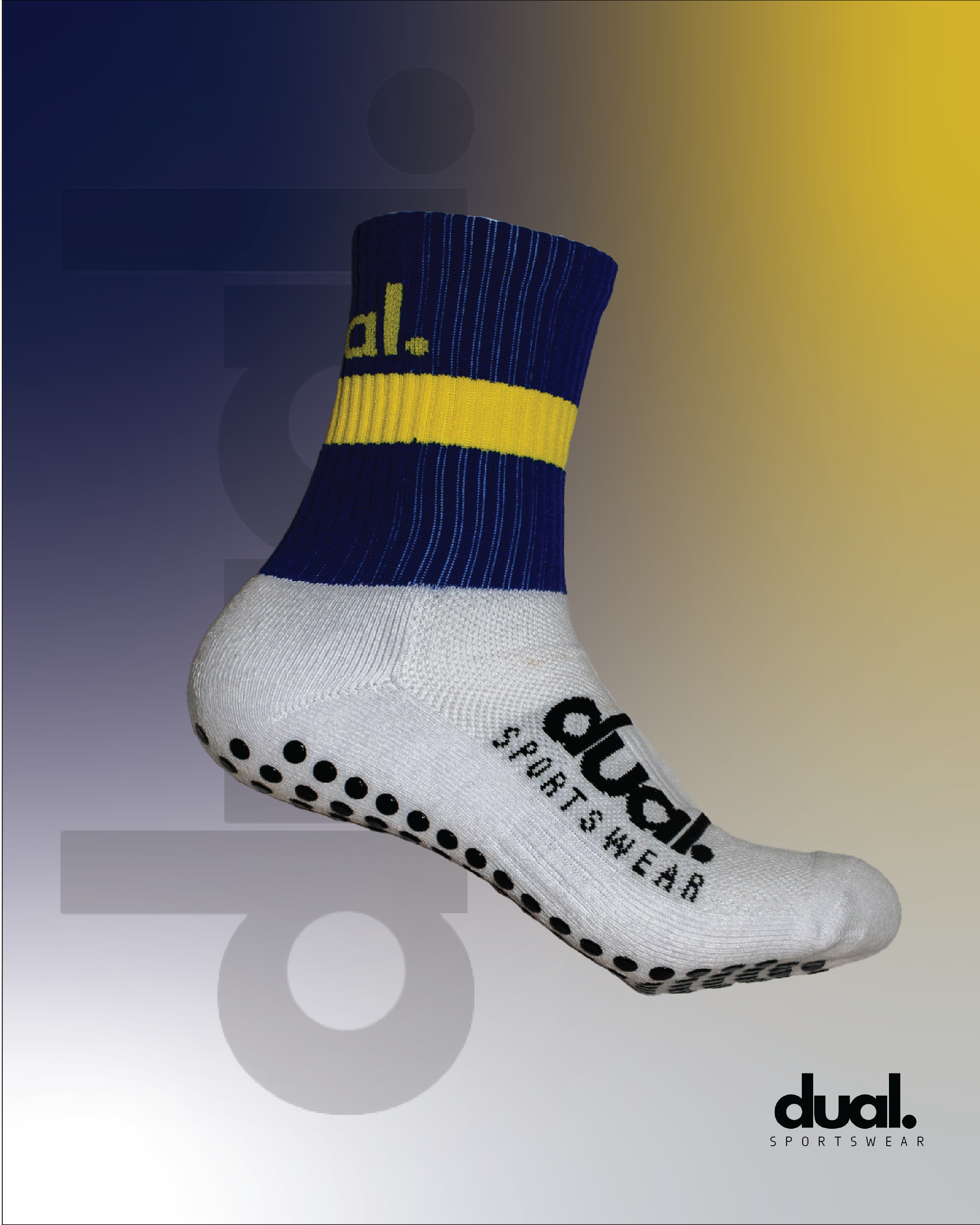 DUAL Performance Socks - Blue/Yellow