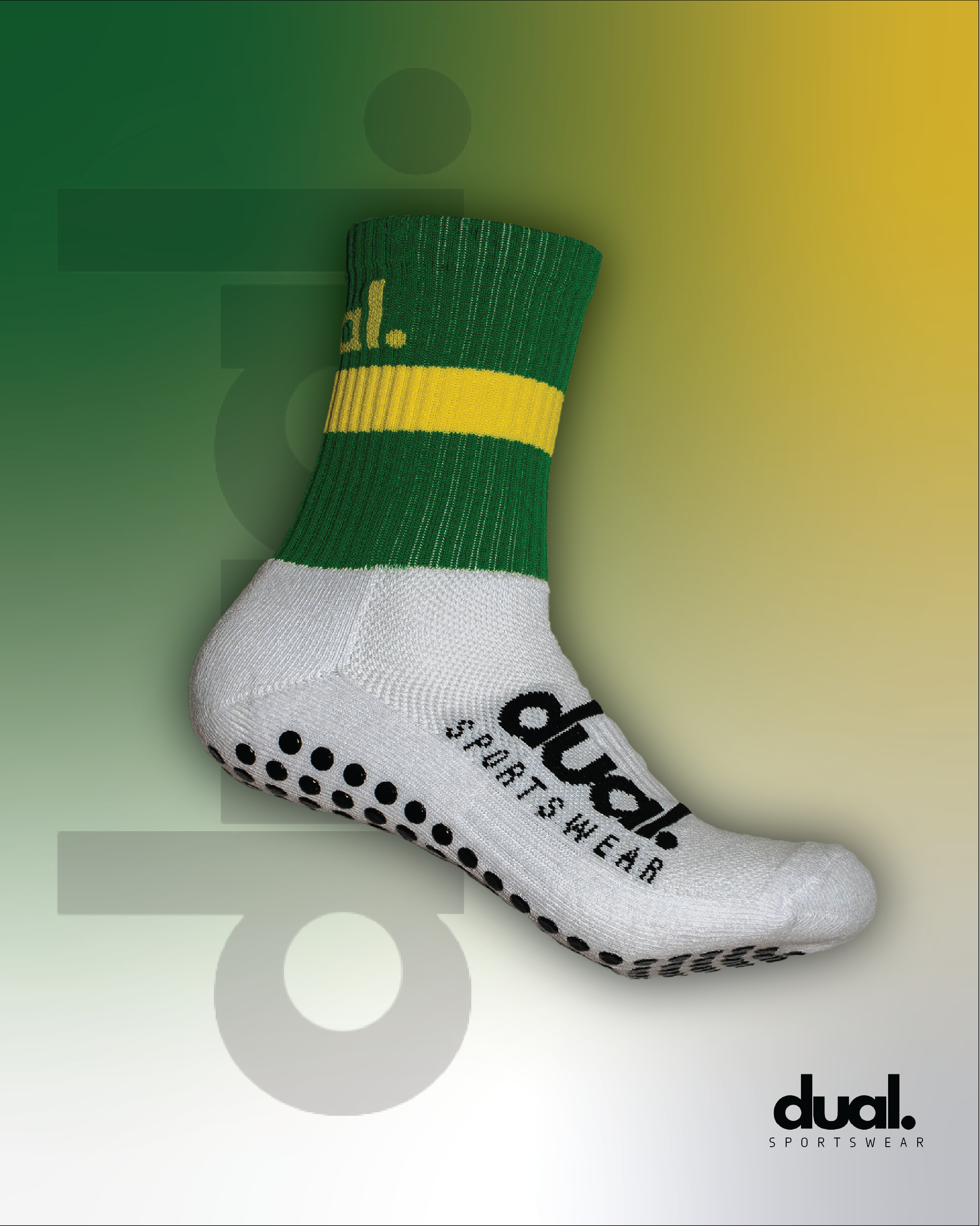 DUAL Performance Socks - Green/Yellow