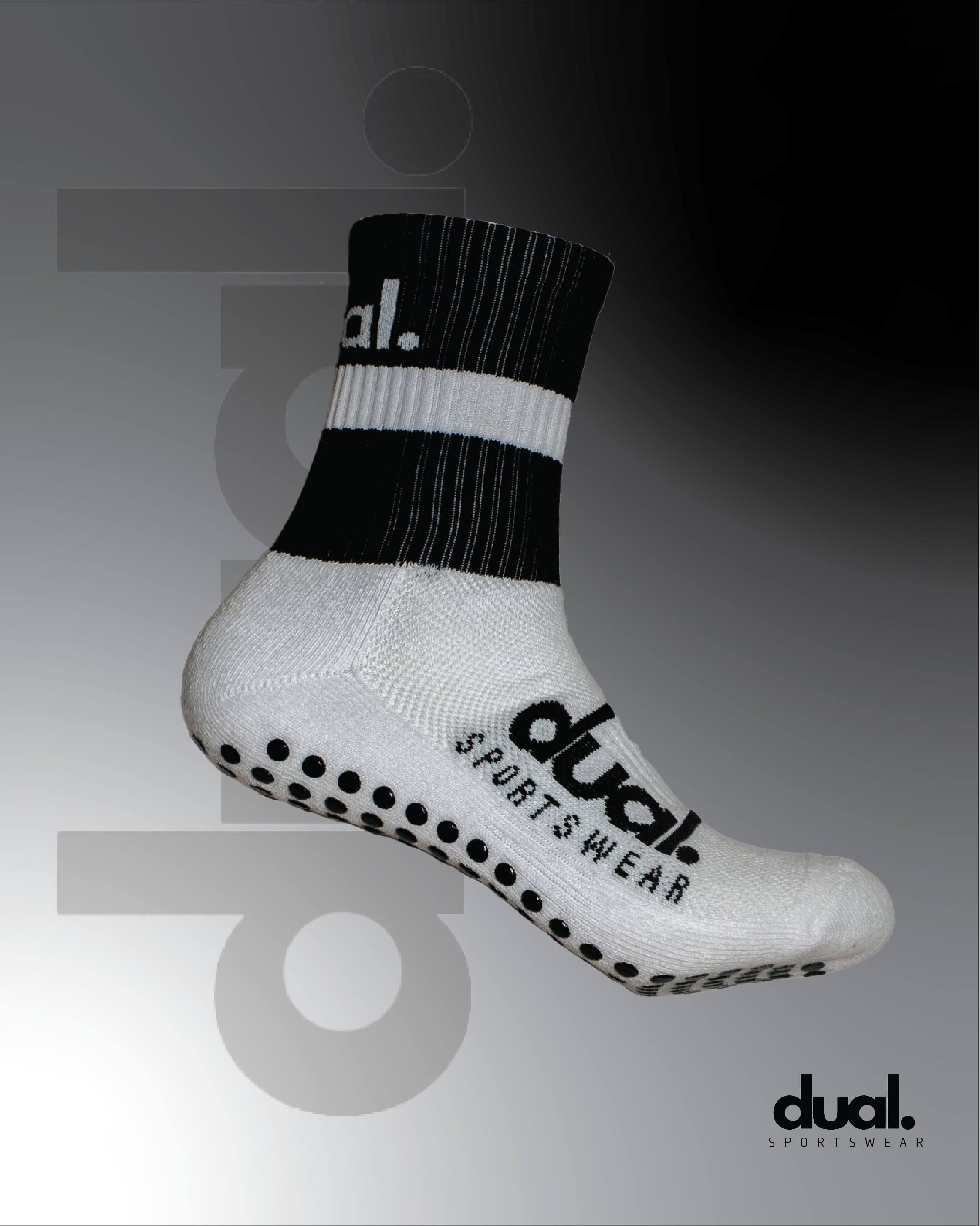DUAL Performance Socks - Black/White
