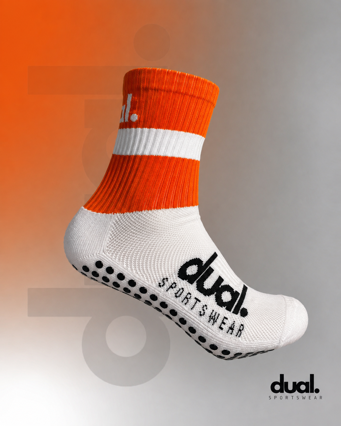 DUAL Performance Socks - Orange / White